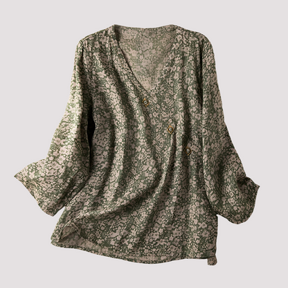 Monica - Stylish women's blouse with floral pattern
