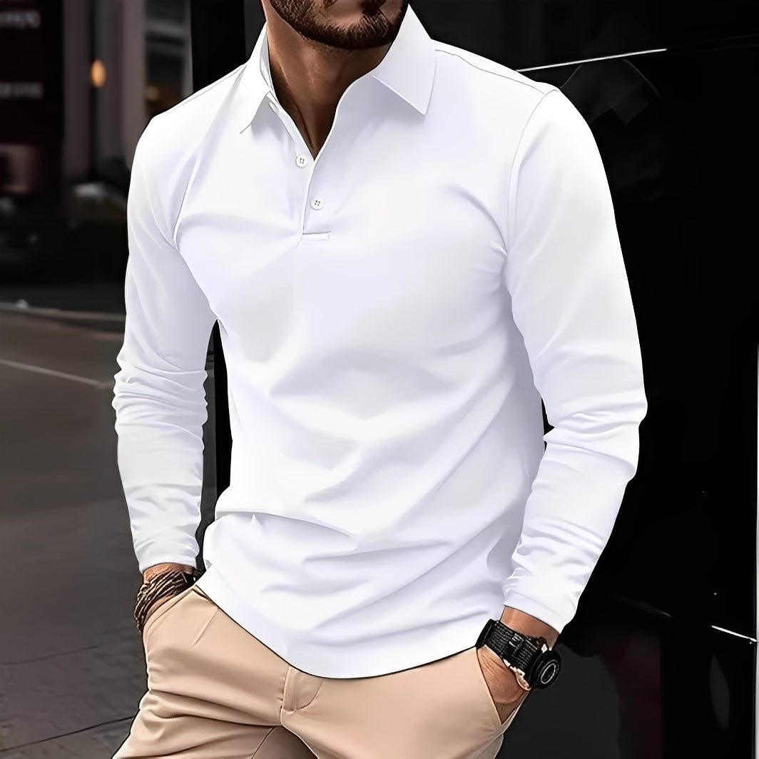 Deacon - Comfortable Long-Sleeve Polo Shirt for Men