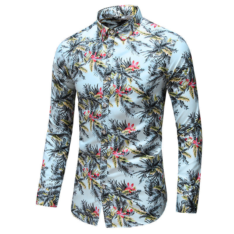Dexter - Stylish printed long-sleeve shirt for men