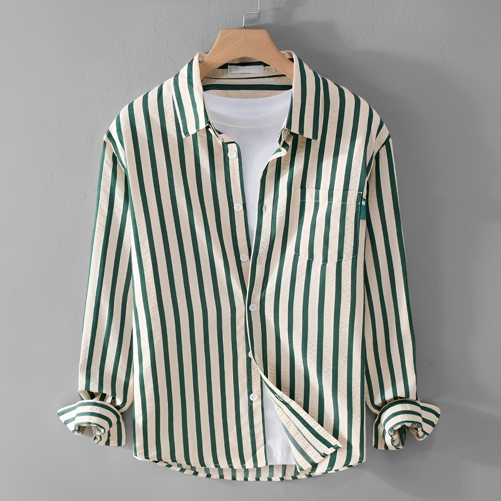 Marvin - Stylish Striped Long-sleeved Shirt