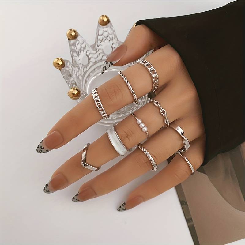 10 Pieces Fashion Rings - Mix and Match