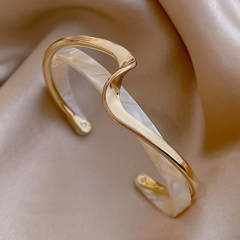 Wavy Bracelet with Decorative Details