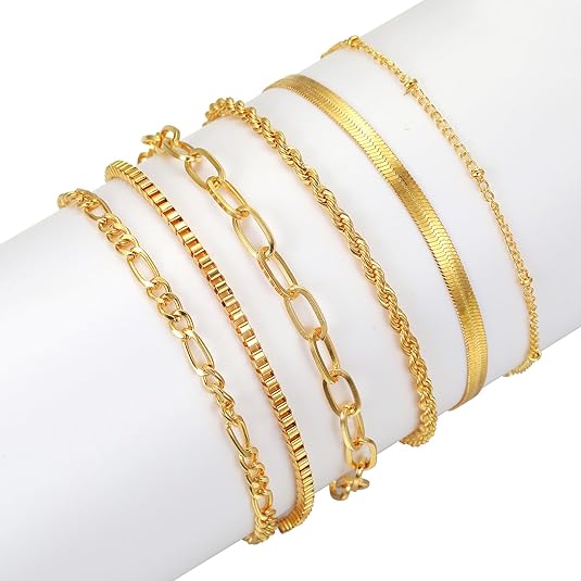 Paige – set of 6 layered bracelets