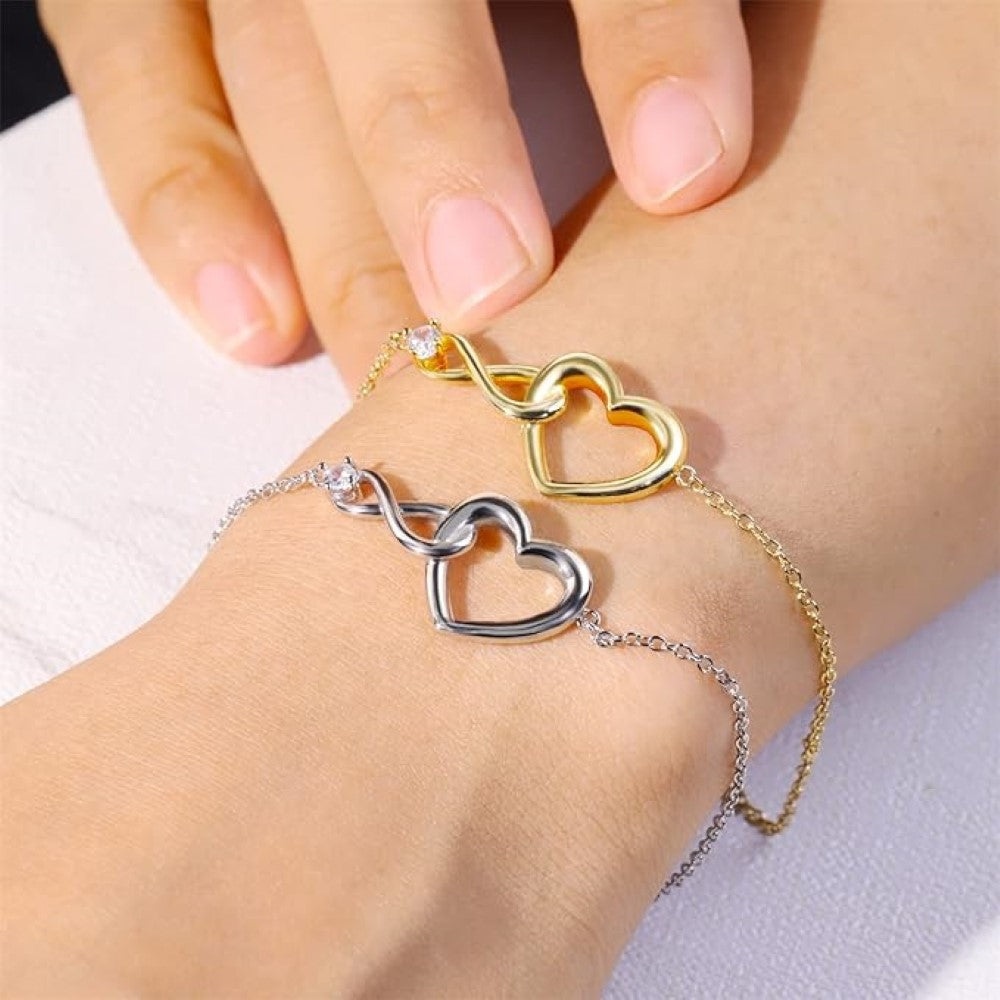 Infinite Heart Bracelet - Delicate CZ Bracelet
