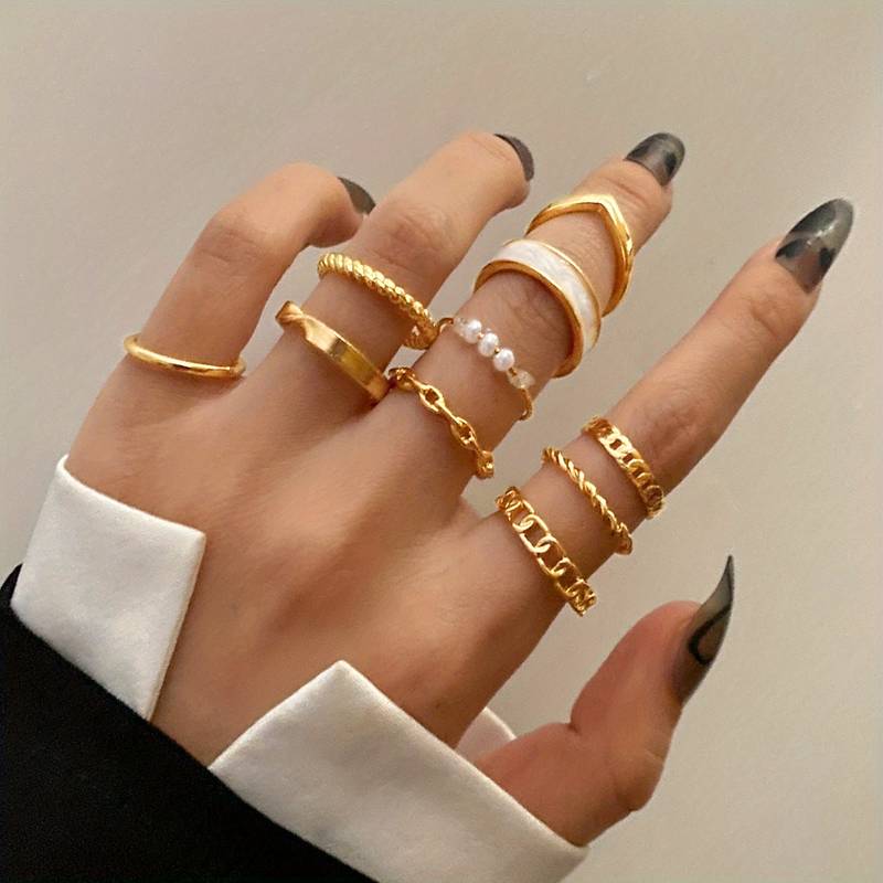 10 Pieces Fashion Rings - Mix and Match