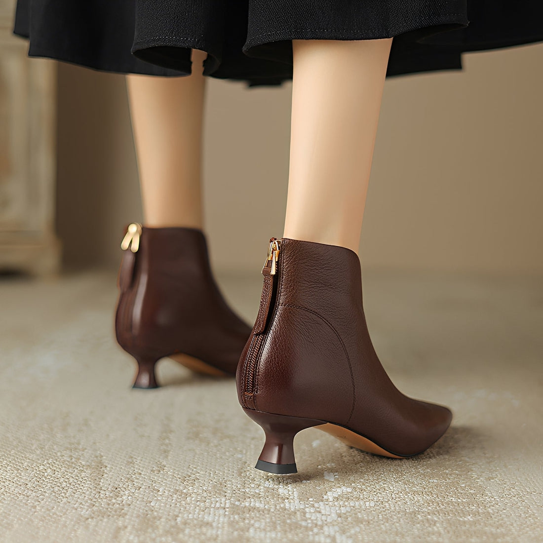 Samira - Trendy Heel Short Boots