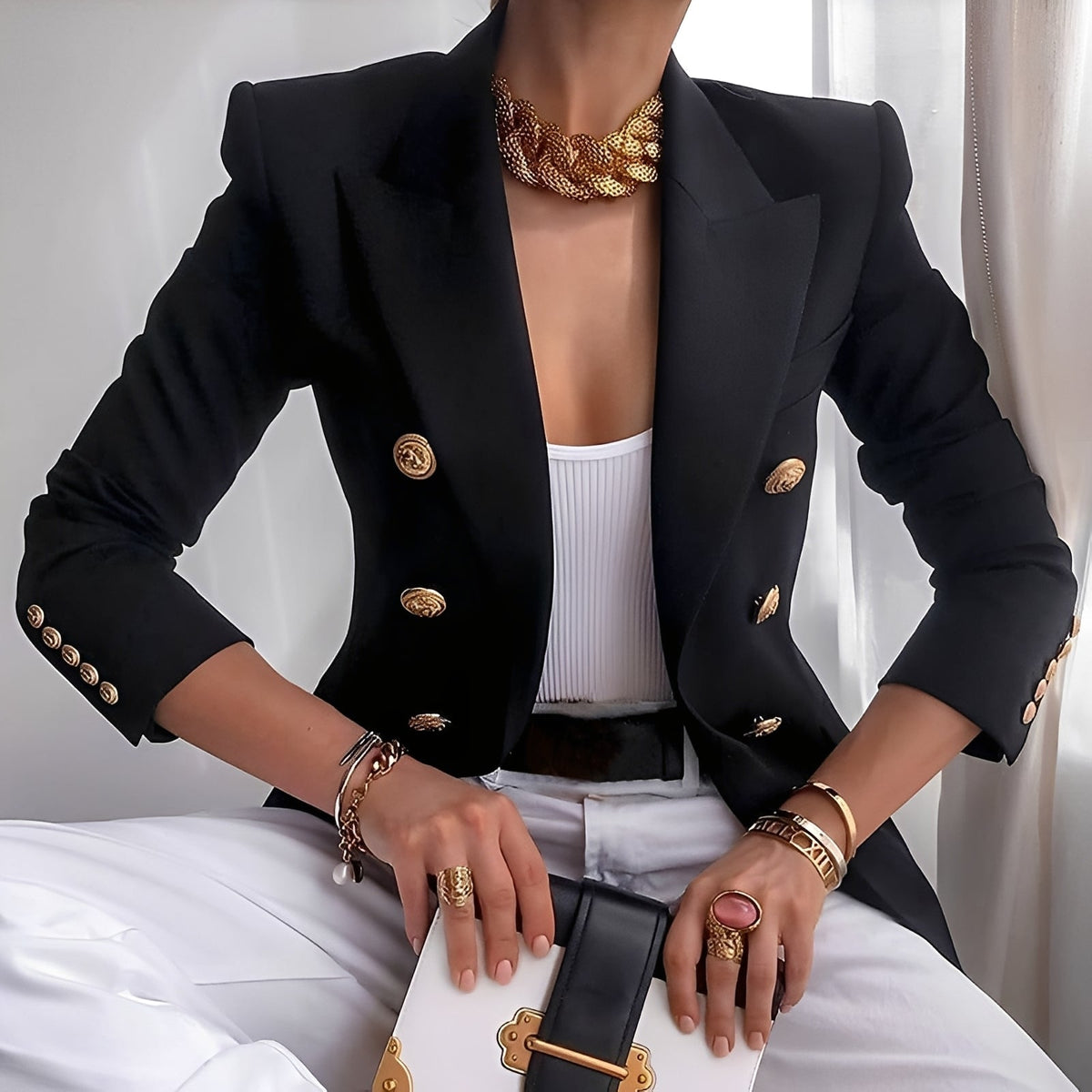 Shelley - Blazer with Buttons for Women