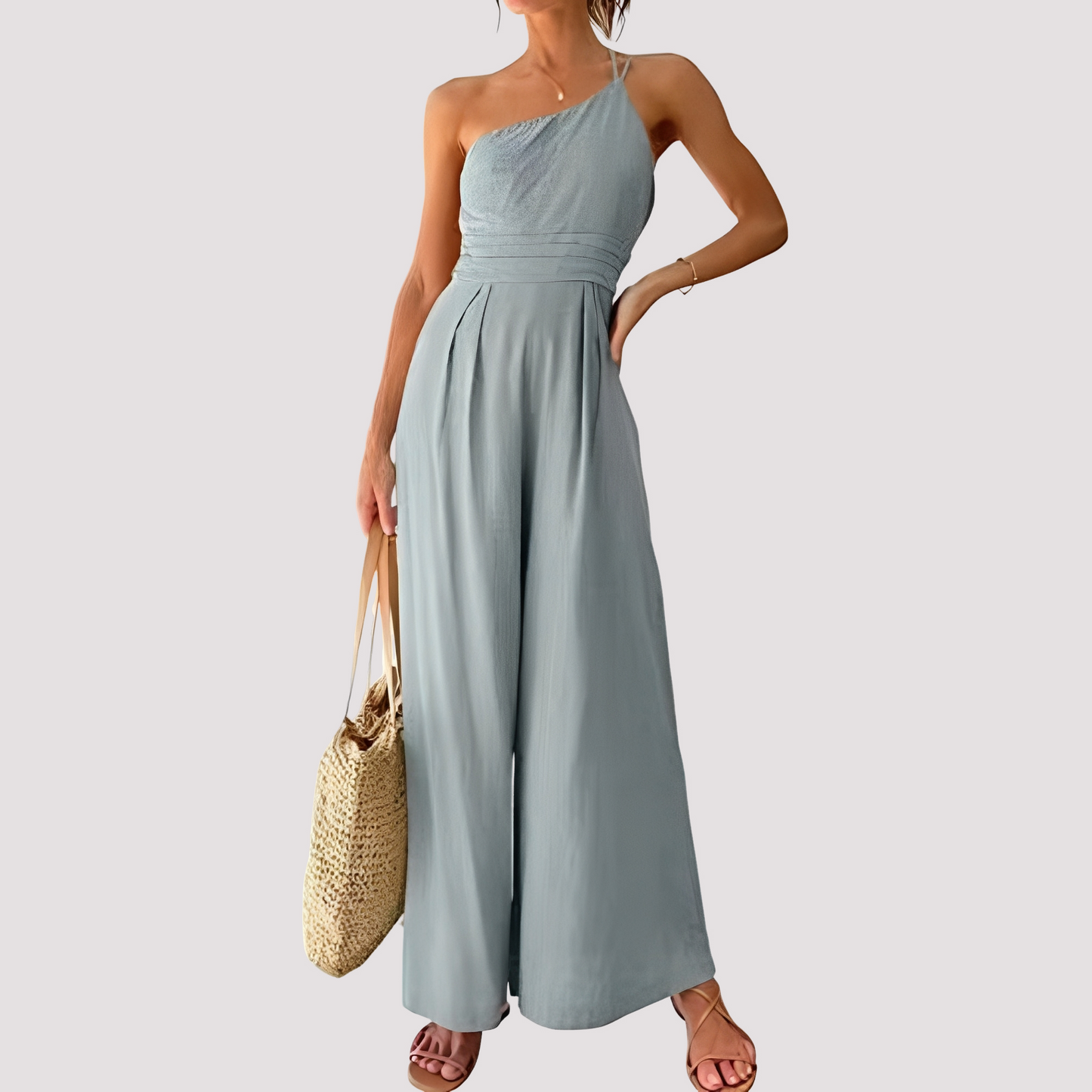 Carla - Stylish one-shoulder wide-leg jumpsuit for women