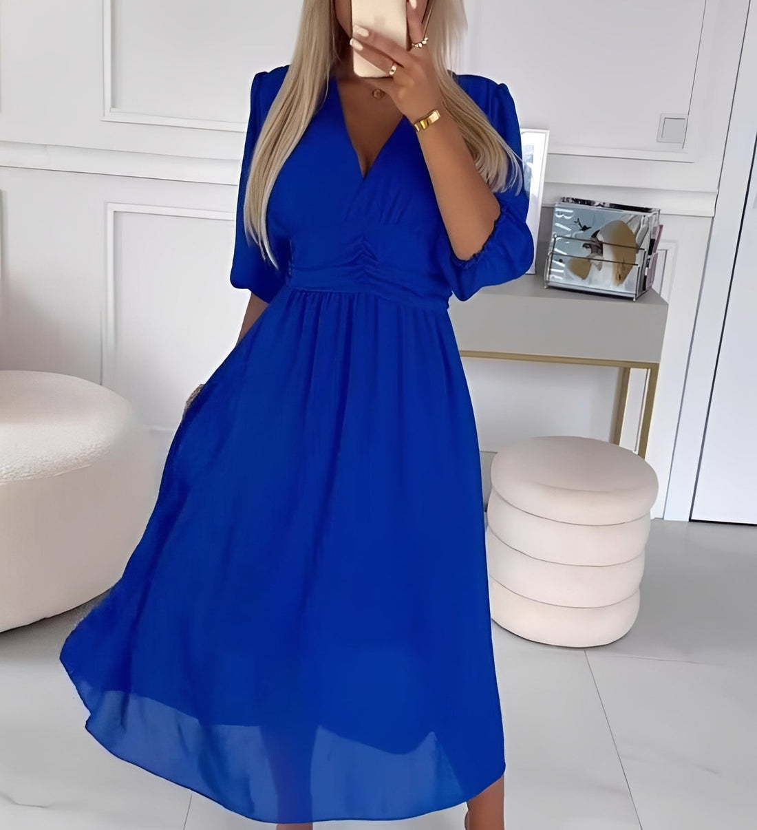 Aysha - Long Sleeved Midi Dress