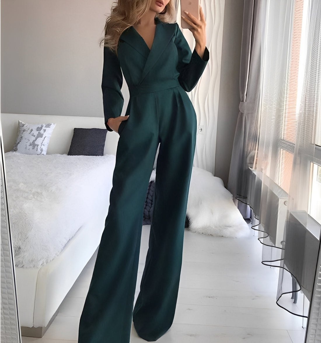 Emilie - Formal Long Sleeve Jumpsuit