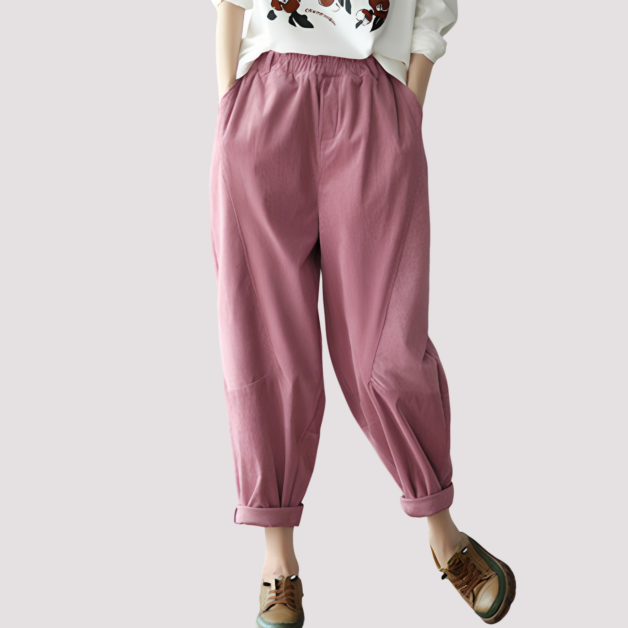 Stella - Women's relaxed harem pants with a flexible waistband