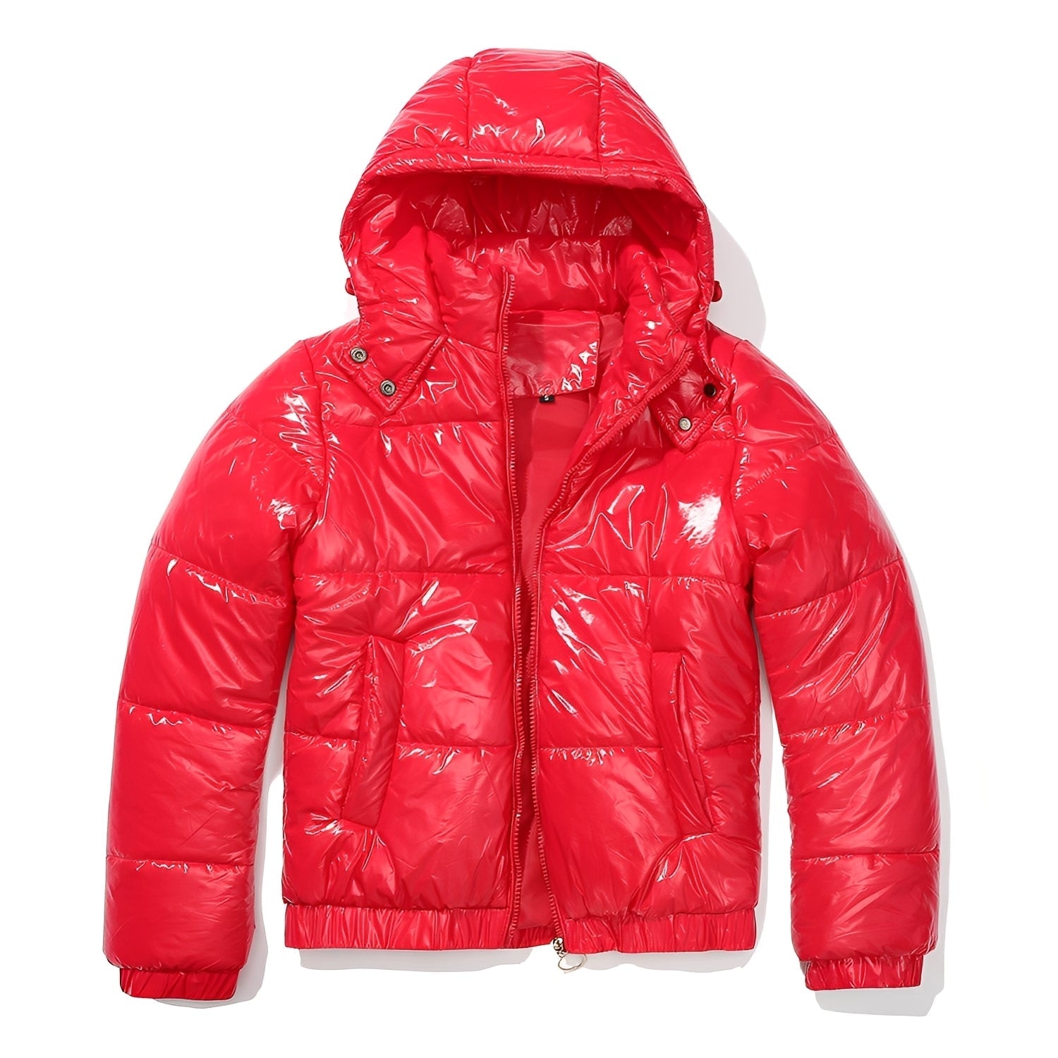 Yazmin - A thick, shiny women's jacket with hood