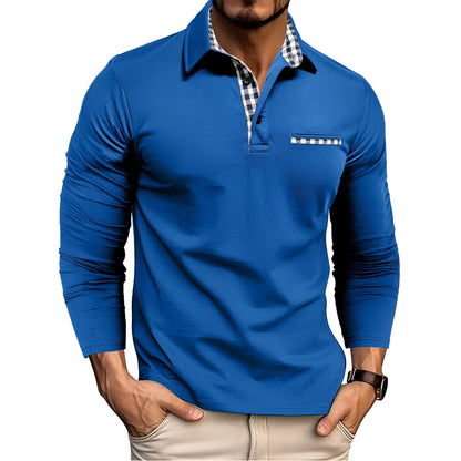 Gerald - Stylish Long Sleeve Polo Shirt for Men