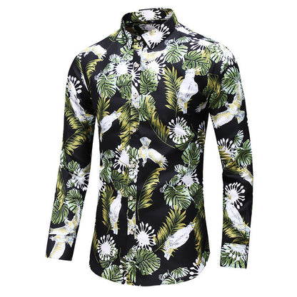 Dexter - Stylish printed long-sleeve shirt for men