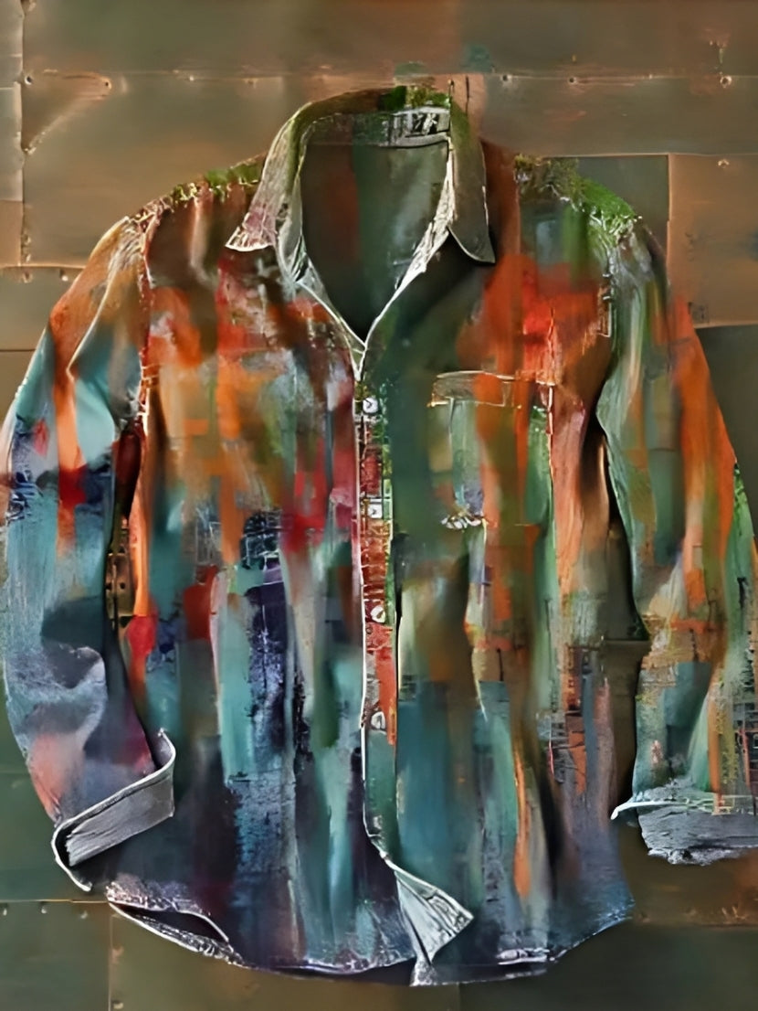 Charles – Long-sleeve shirt for men – Retro and colorful