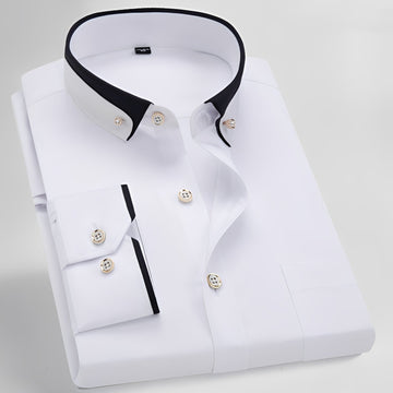 Glindel - Classic long-sleeve shirt for men