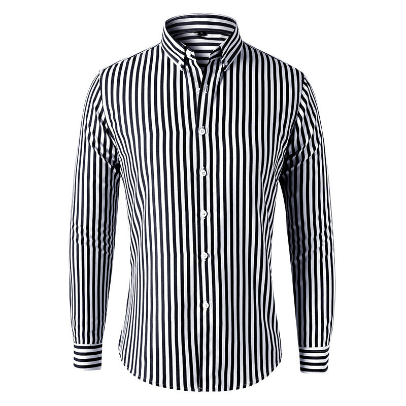 Dexter - Casual, striped long-sleeve shirt for men