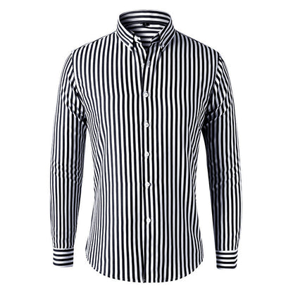 Dexter - Casual, striped long-sleeve shirt for men