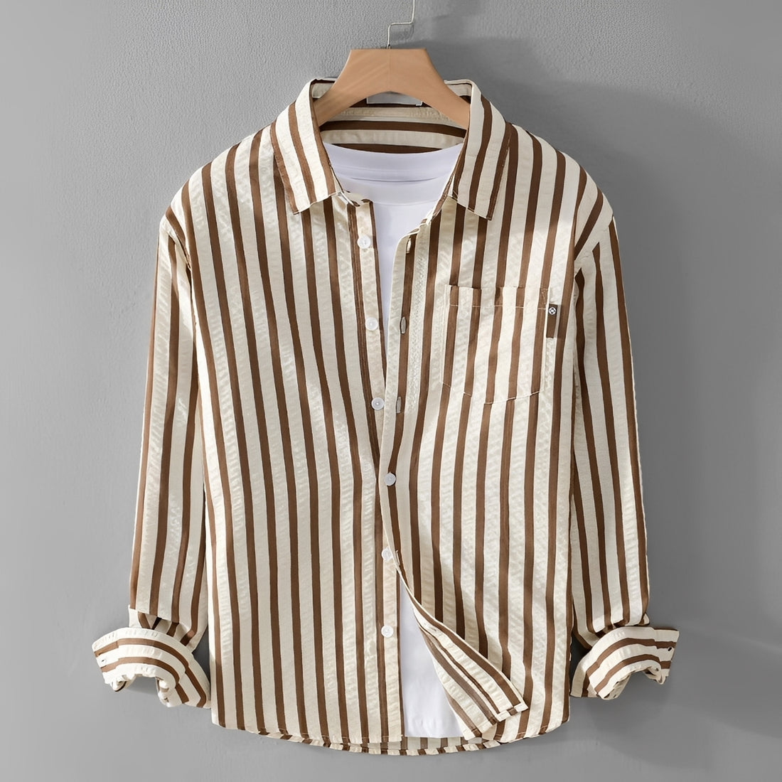 Marvin - Stylish Striped Long-sleeved Shirt