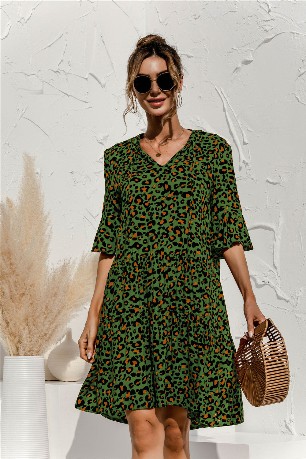 Liza - Trendy dress with wide sleeves for women