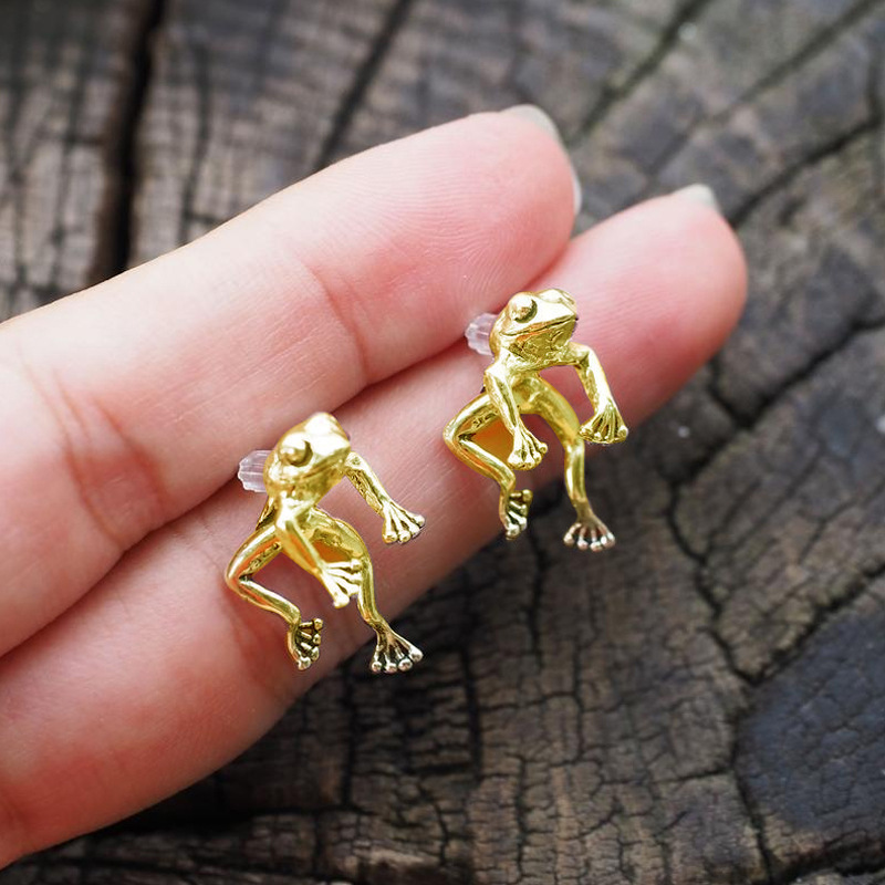 Cute Floating Frog - Mini Frog Earrings