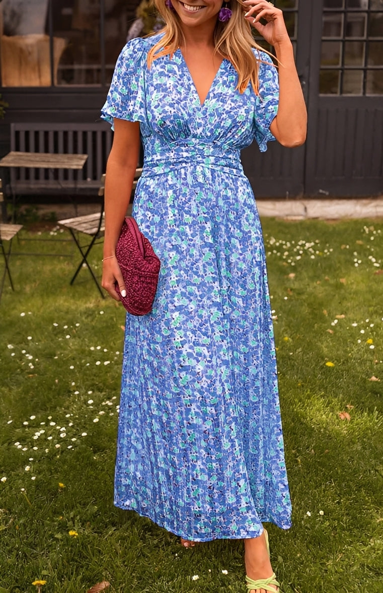 Rachel - Stylish Long V-Neck Dress for Women