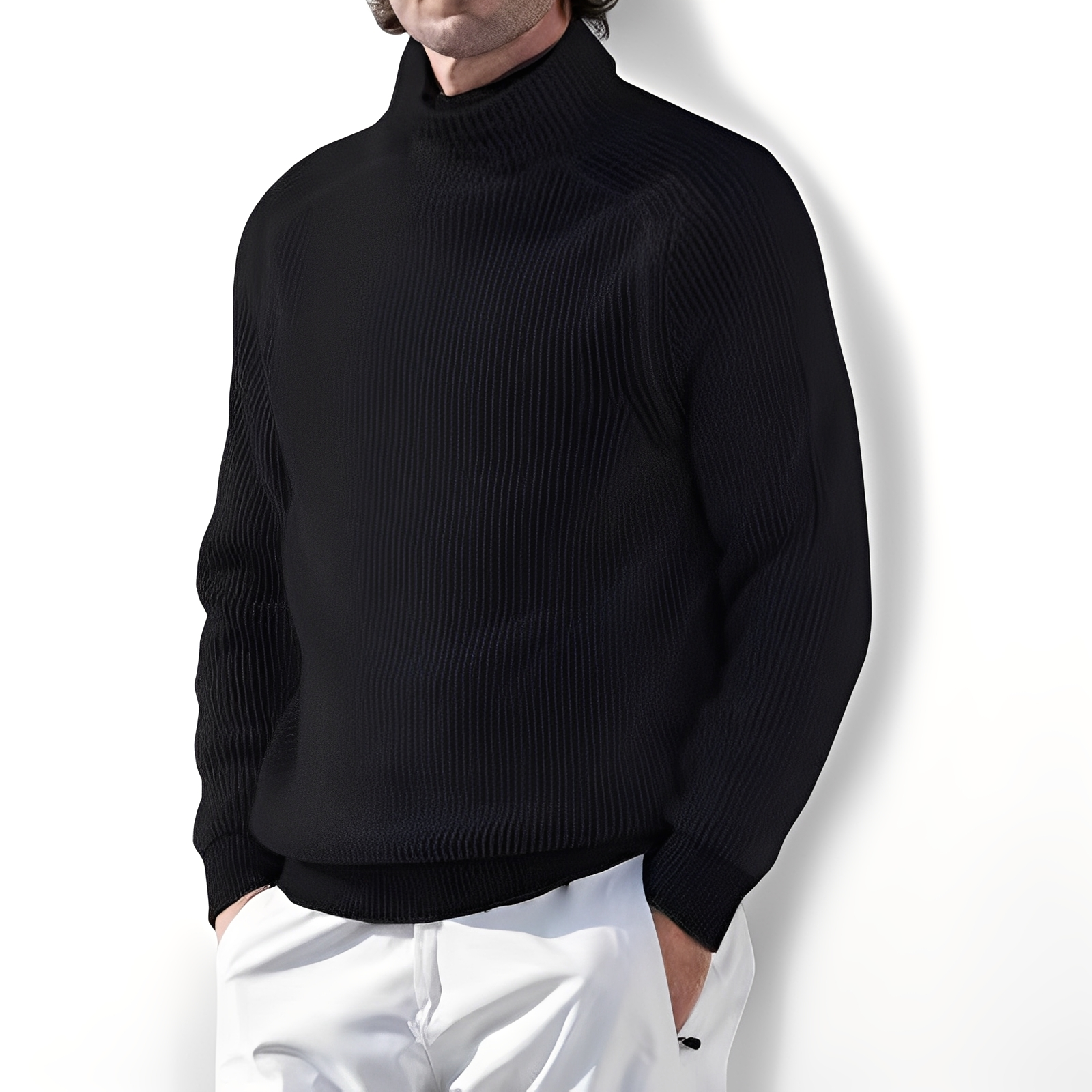 Jarrett - Sweater with Stand-up Collar