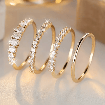 Elyna – Elegant gold rings with cubic zirconia stones