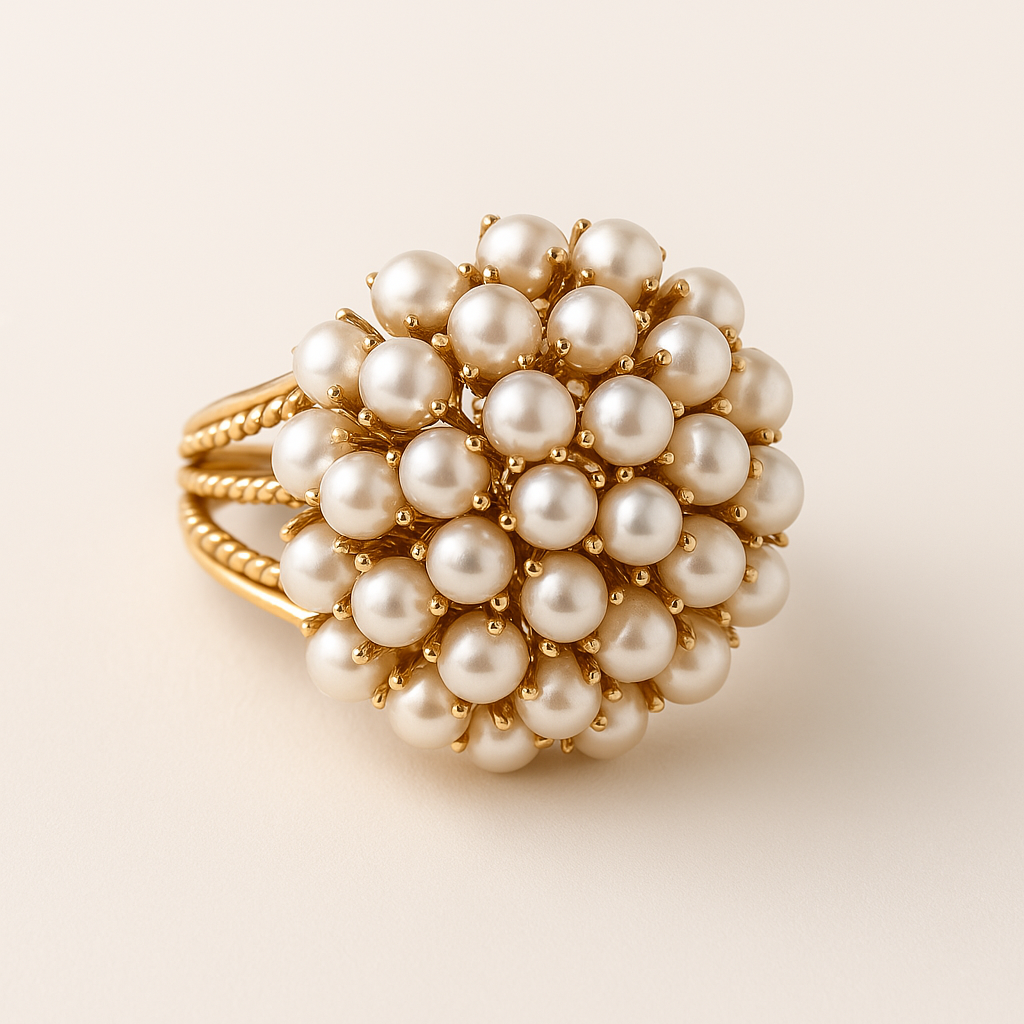 Sharnie – Ring with Embedded Pearls