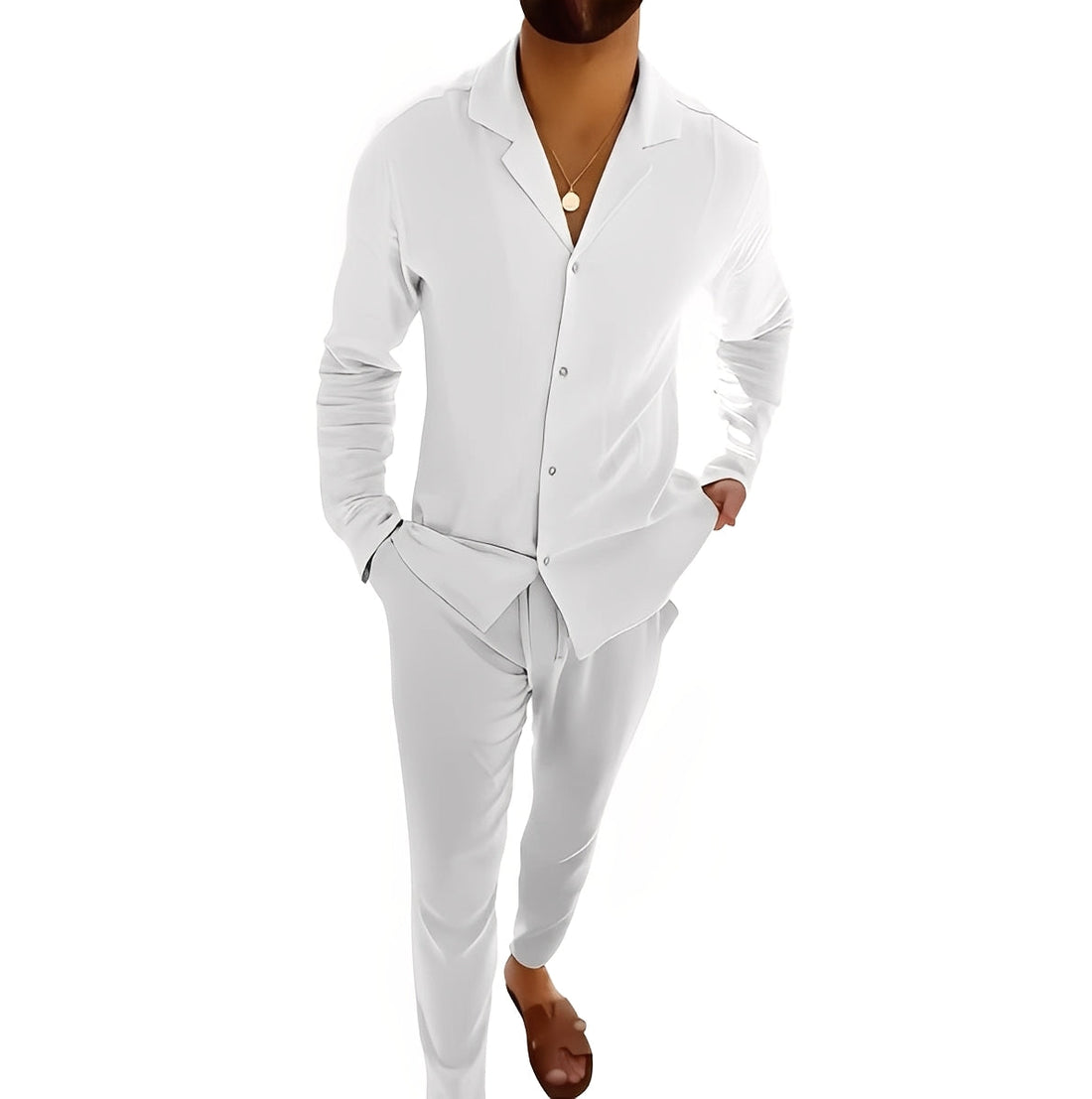 Hadrien - Set of Long-Sleeved Shirt and Pants for Men