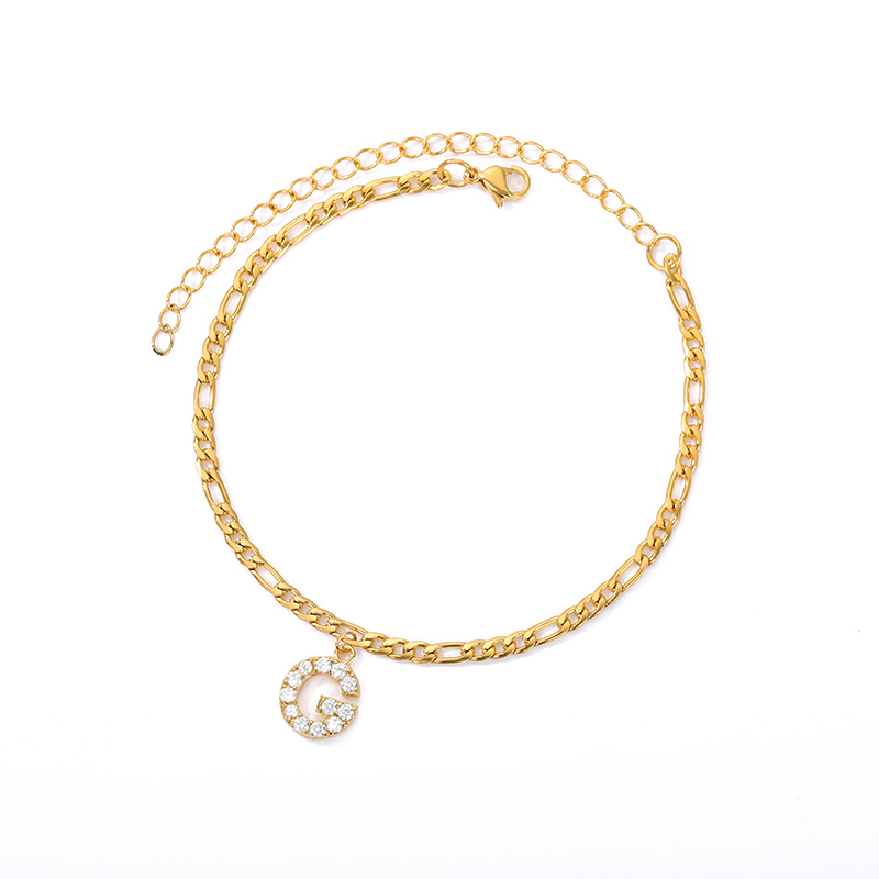 Ankle with Initial - Ankle bracelet with your initial