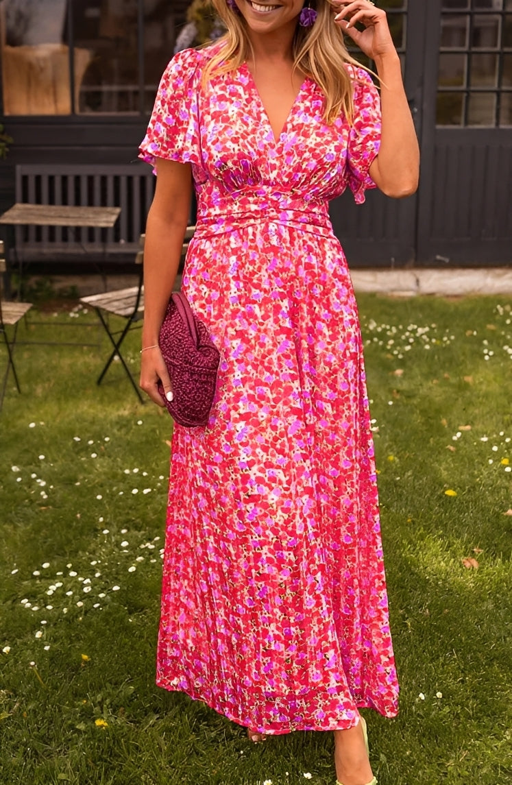 Rachel - Stylish Long V-Neck Dress for Women