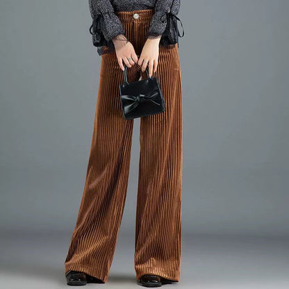 Casey - Stylish Corduroy Wide-Leg Pants for Women