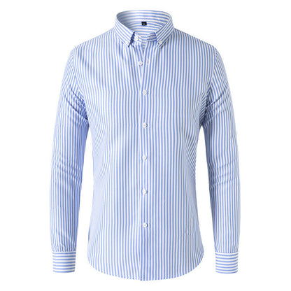 Dexter - Casual, striped long-sleeve shirt for men