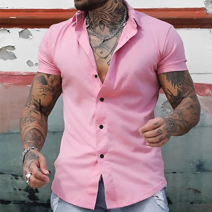 Mark - Casual, slim-fit short-sleeve shirt for men