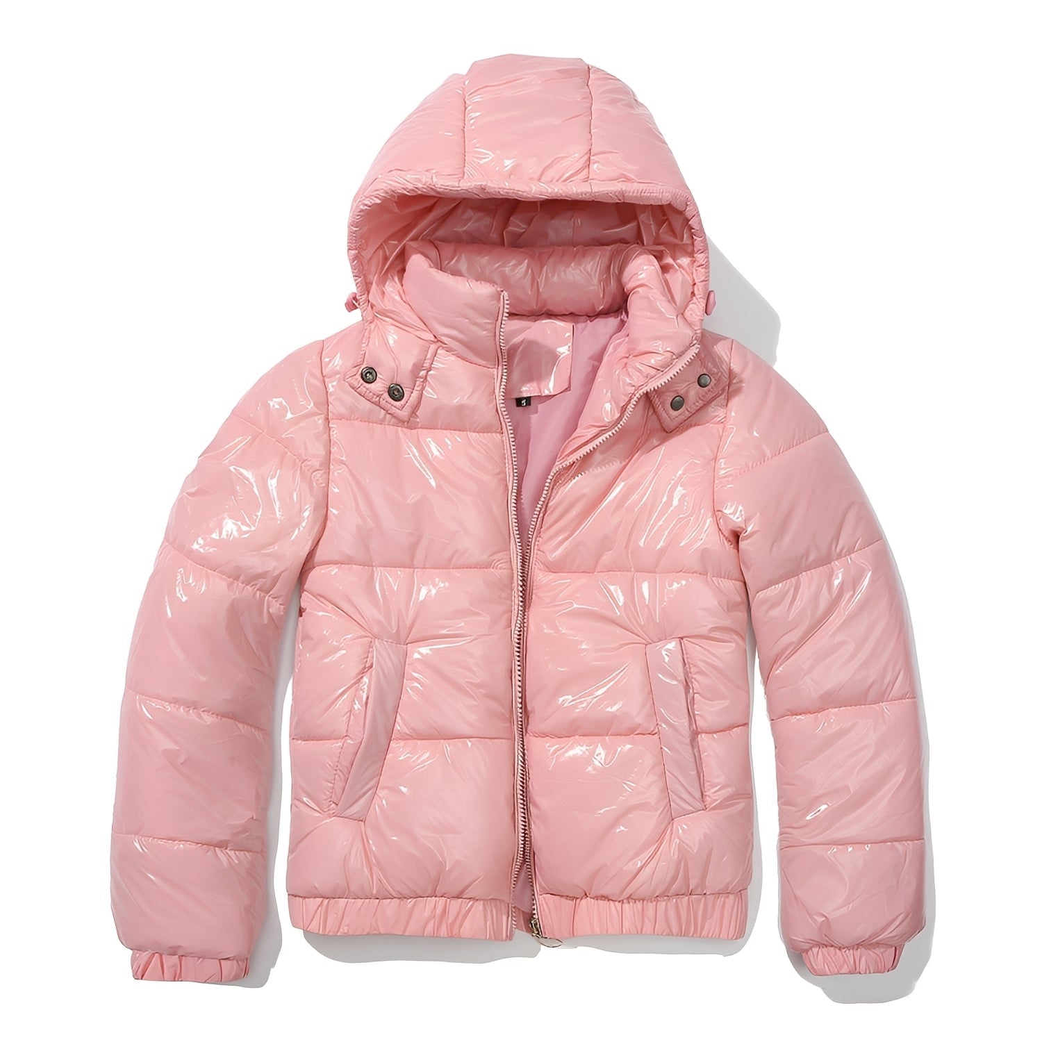 Yazmin - A thick, shiny women's jacket with hood
