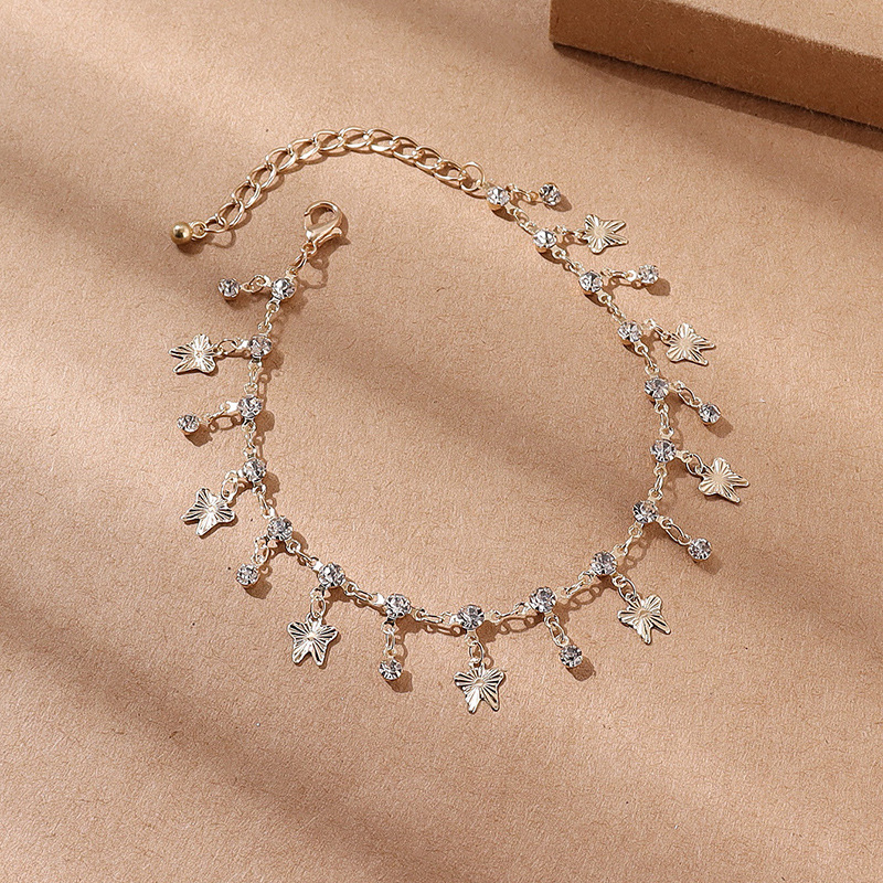 Butterfly Anklet with Tassels - Elegant Anklet