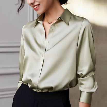Annalise - Elegant women's blouse with button placket