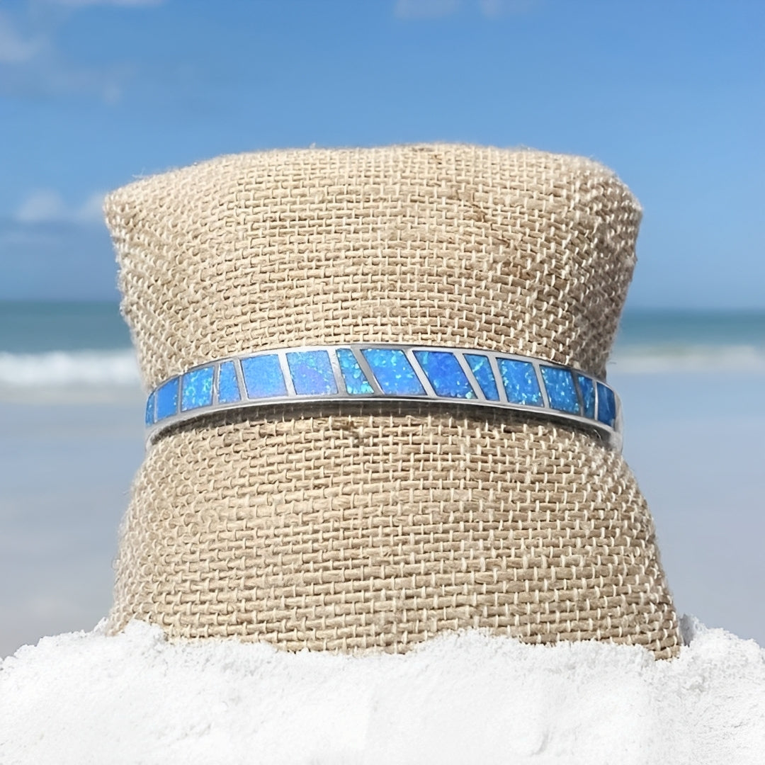 Ocean – Blue Opal and Silver Bracelet