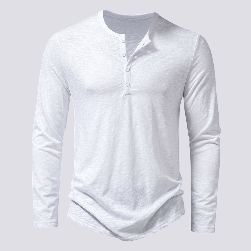 Tony - Casual long-sleeve shirt with button placket for men