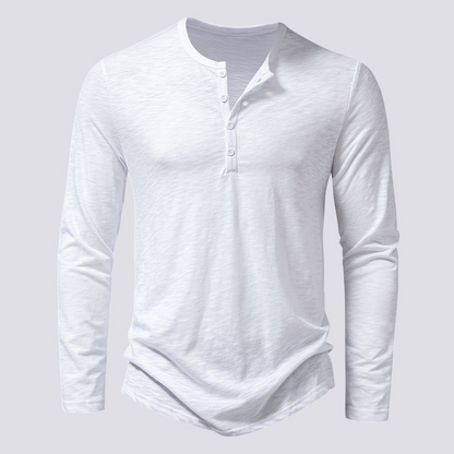 Tony - Casual long-sleeve shirt with button placket for men