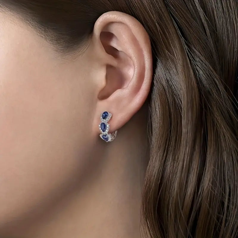 Ellie – Elegant Blue Royal Sapphire Earrings