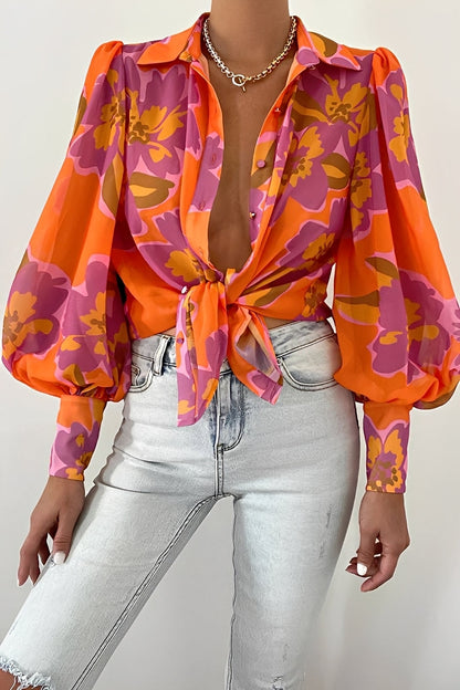 Carla - Stylish blouse with lantern sleeves for women