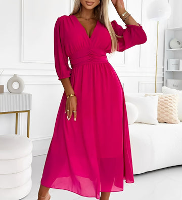 Aysha - Long Sleeved Midi Dress
