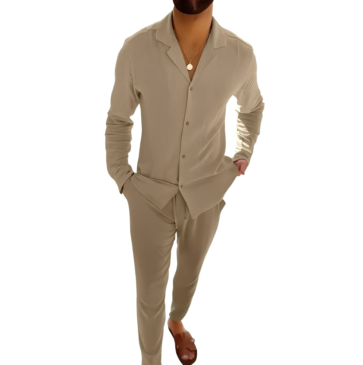 Hadrien - Set of Long-Sleeved Shirt and Pants for Men