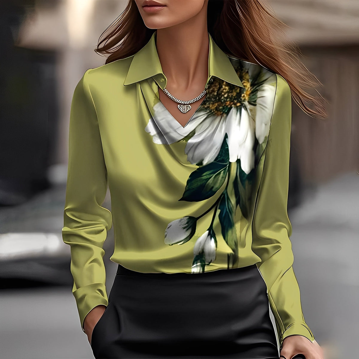 Laurentine - Sophisticated Blouse with Long Sleeves for Women