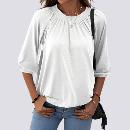 Telsa - Casual crew neck blouse for women