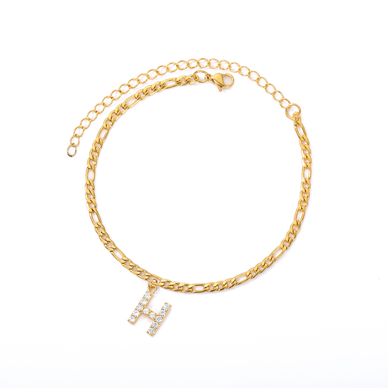 Ankle with Initial - Ankle bracelet with your initial