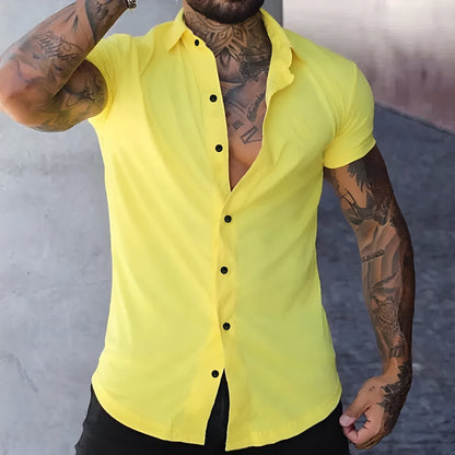 Mark - Casual, slim-fit short-sleeve shirt for men