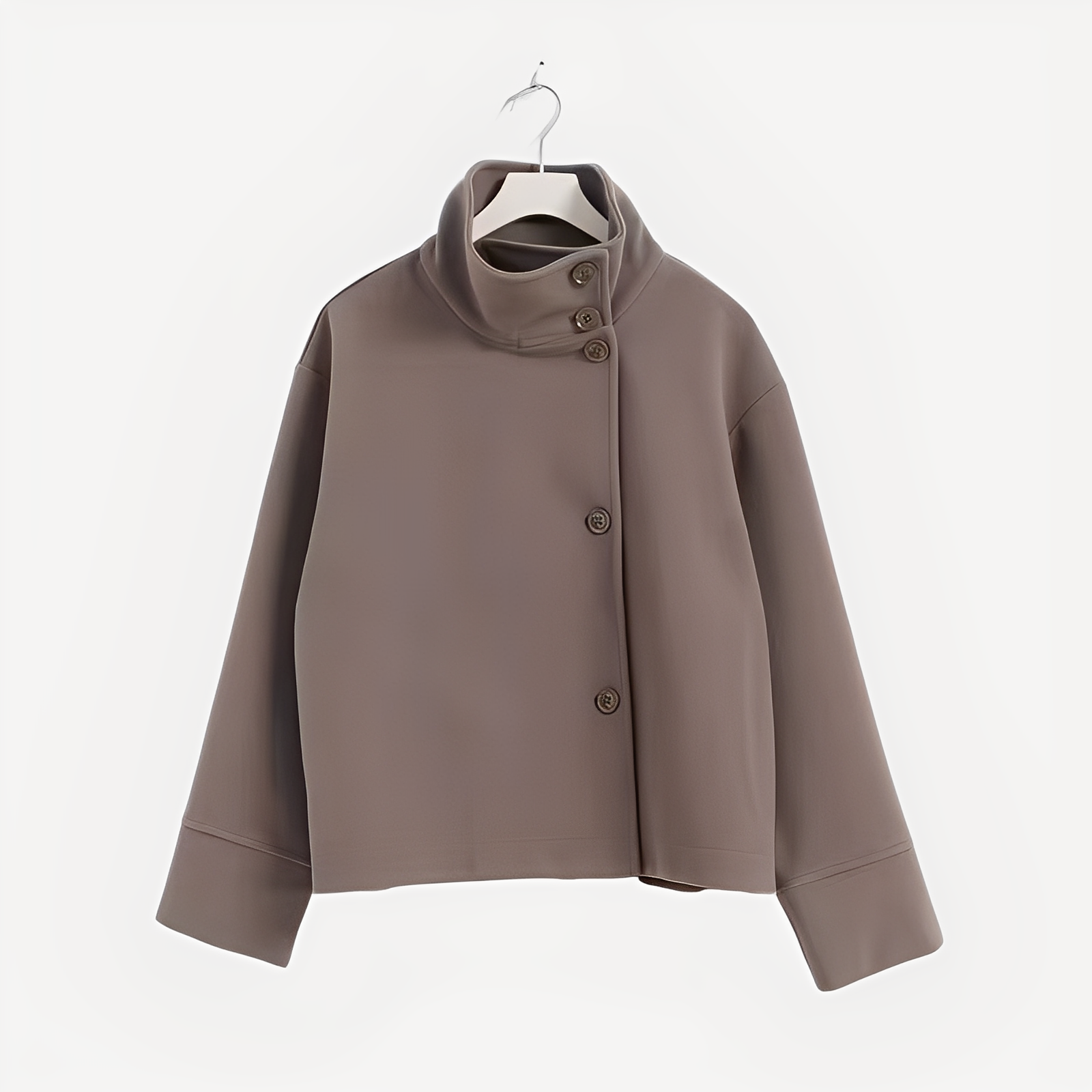 Carolyn - Elegant women's coat with single closure